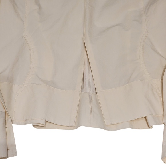 WNDERKAMMER Shirring Slit Blouse Size Medium Cream Korean Designer NWT NEW $270 - Picture 3 of 10